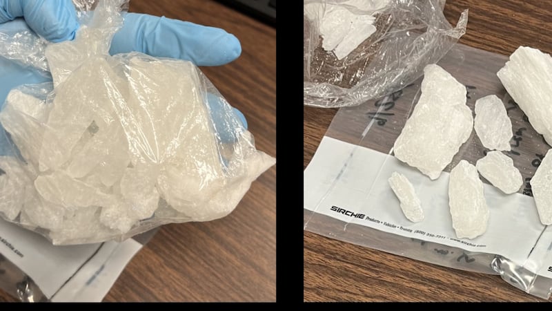 Photos of alleged drugs seized.
