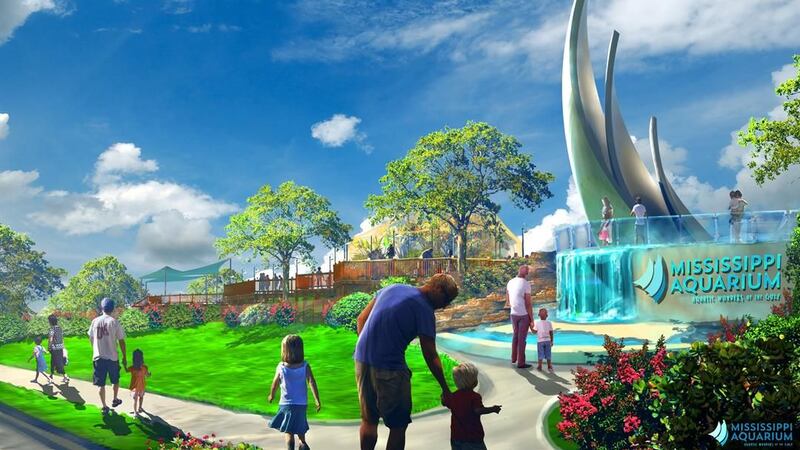 Designs for the Mississippi Aquarium offer an immersive experience for guests with acrylic...