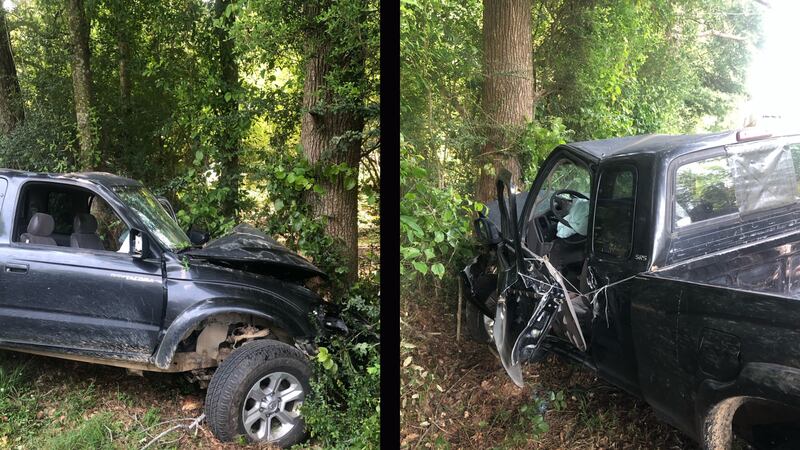 The driver suffered moderate injuries, and the pickup sustained major damage.