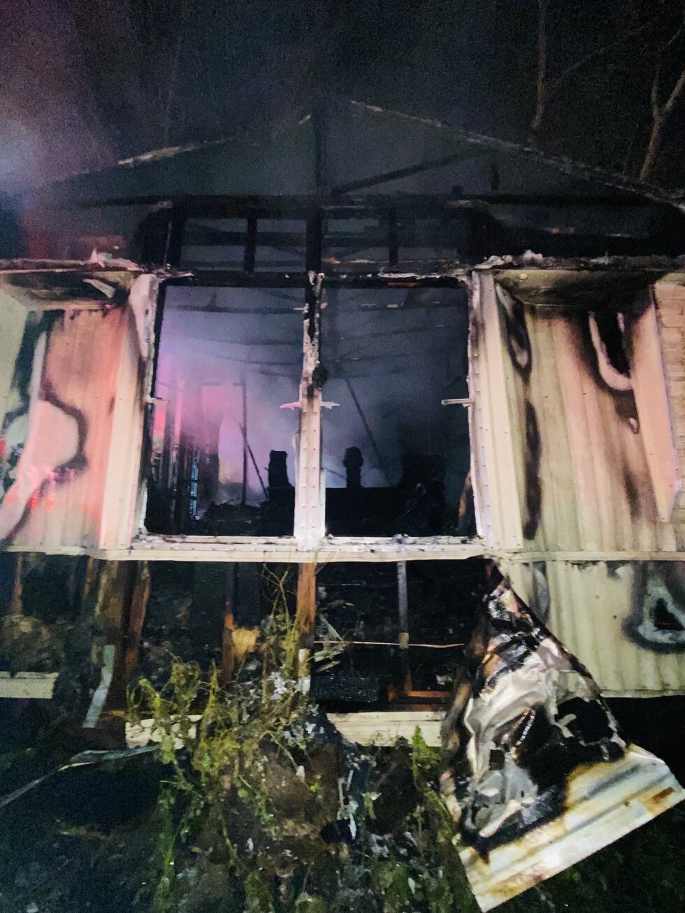 A trio of Jones County volunteer fire departments responded to a fire on Slaughter Pen Raod in...
