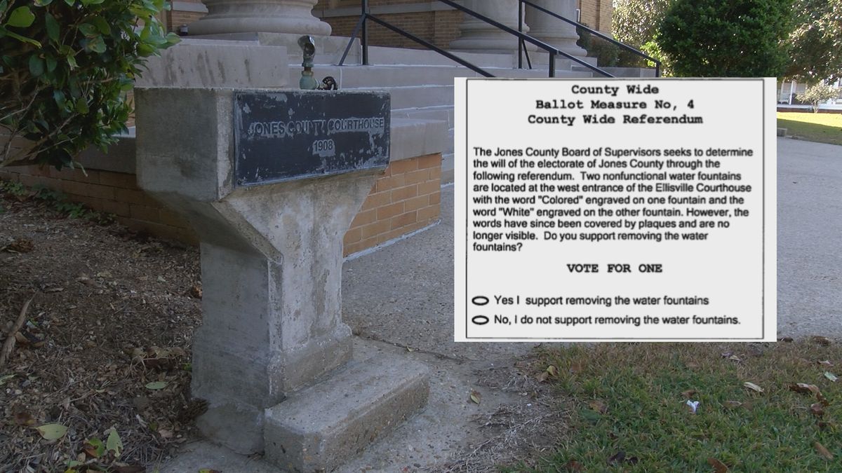 In November, Jones County voters will decide the fate of the once-segregated water fountains...